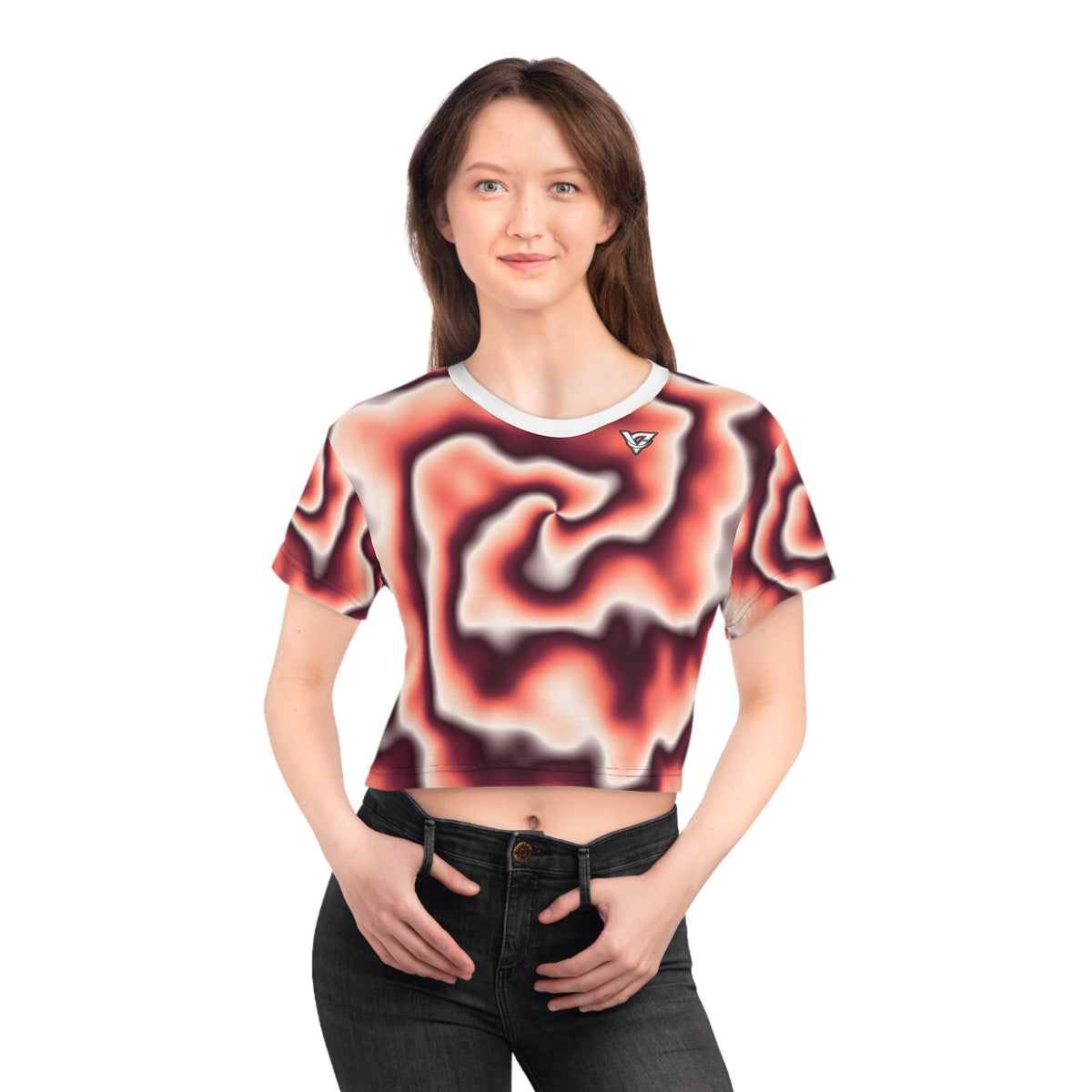 Coral Tie-Dye Women's Athletic Tee