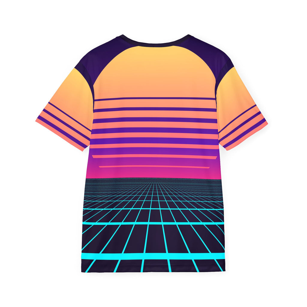 Synthwave Grid Multipurpose Athletic Shirt