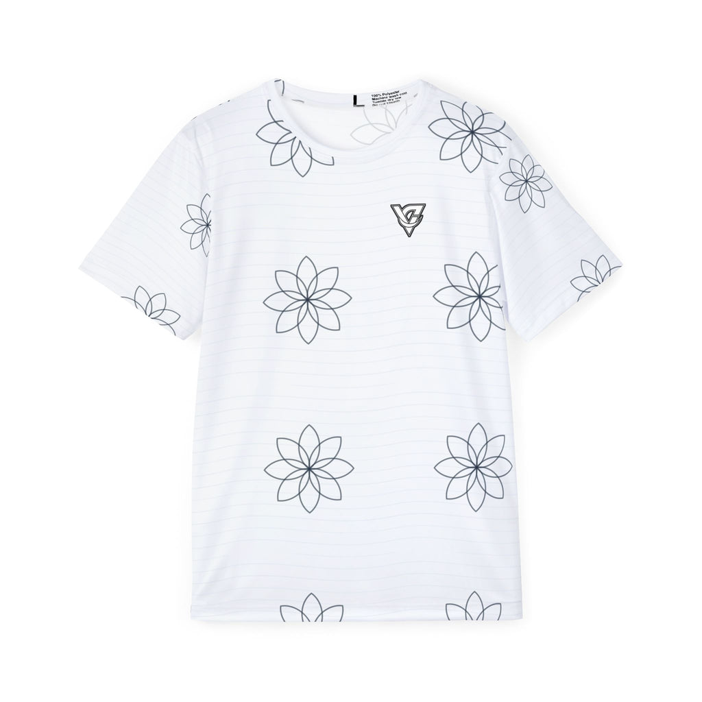Yoga Arctic White Flow Lotus Men's Sports Jersey