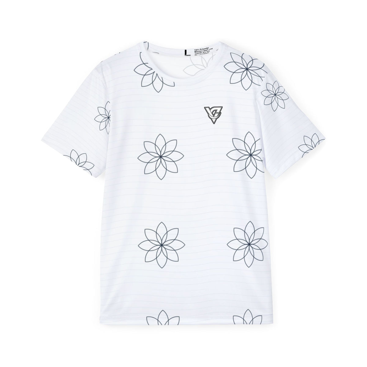 Yoga Arctic White Flow Lotus Men's Sports Jersey
