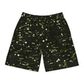 Men's Olive Confetti Performance Jogger Athletic Shorts with Pockets
