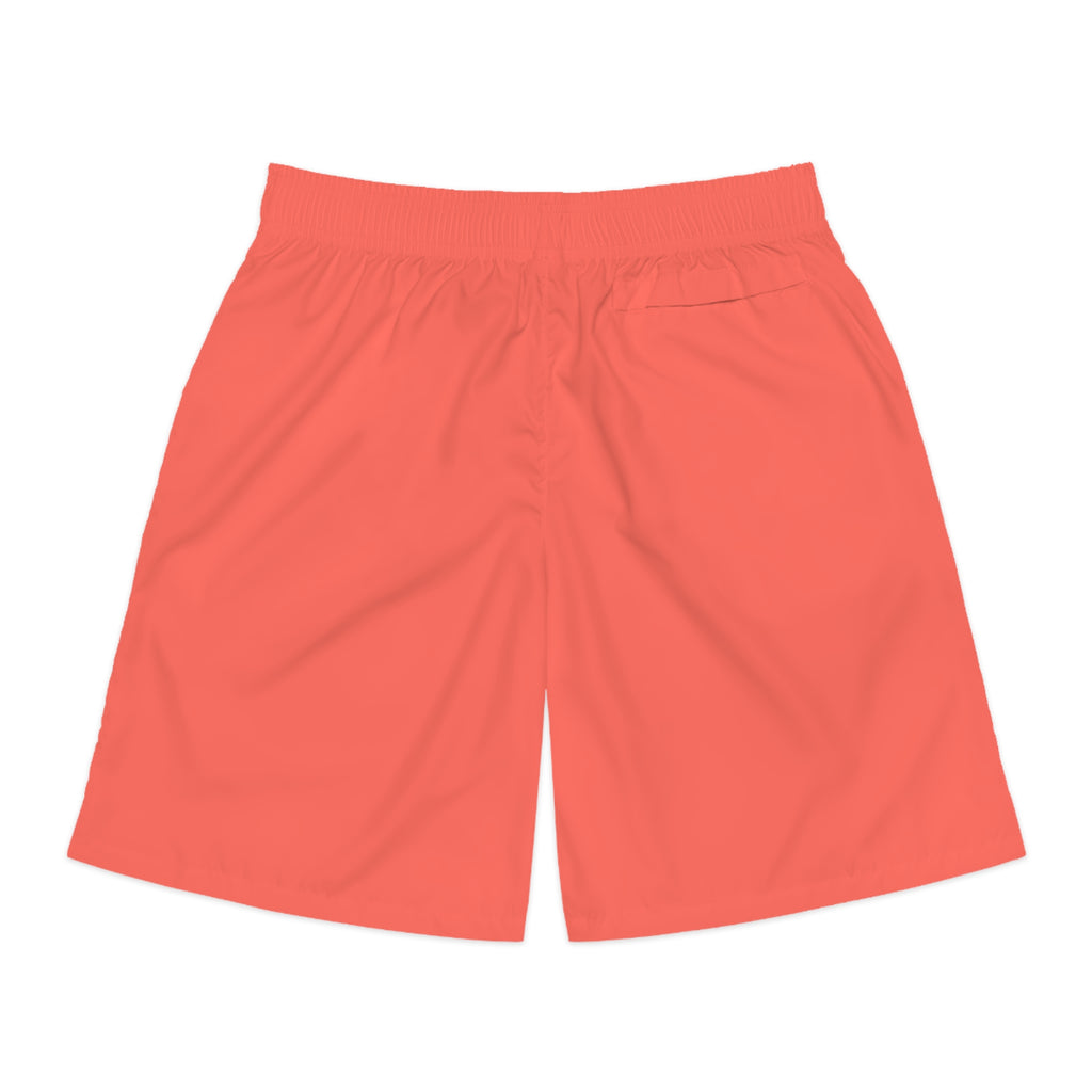 Vantacore Solid Coral Men's Athletic Shorts with Pockets