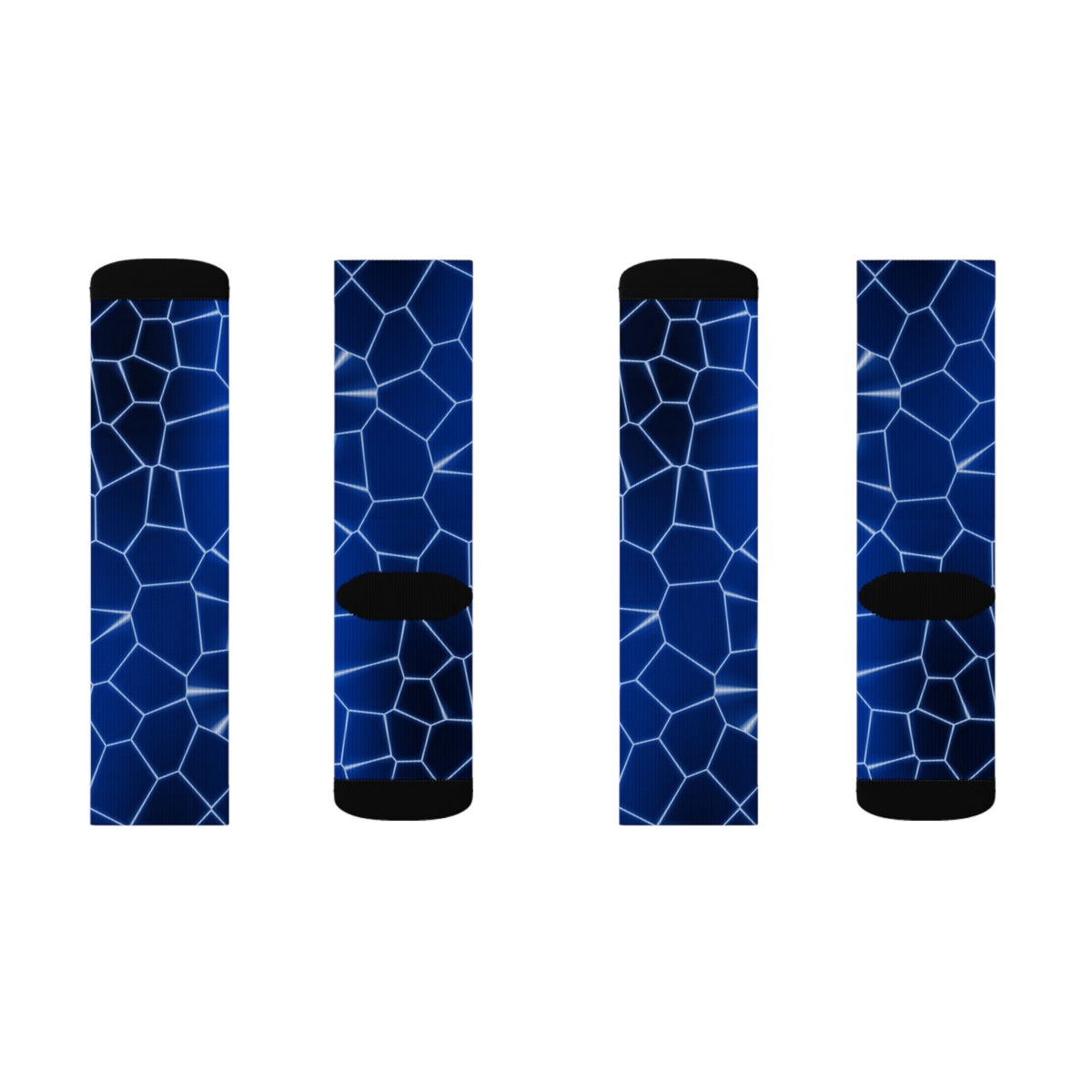 Cobalt Rift Athletic Crew Socks