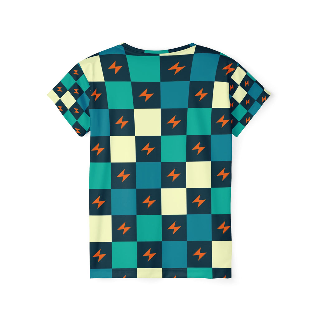Running Peacock Checker Drive Women's Sports Jersey
