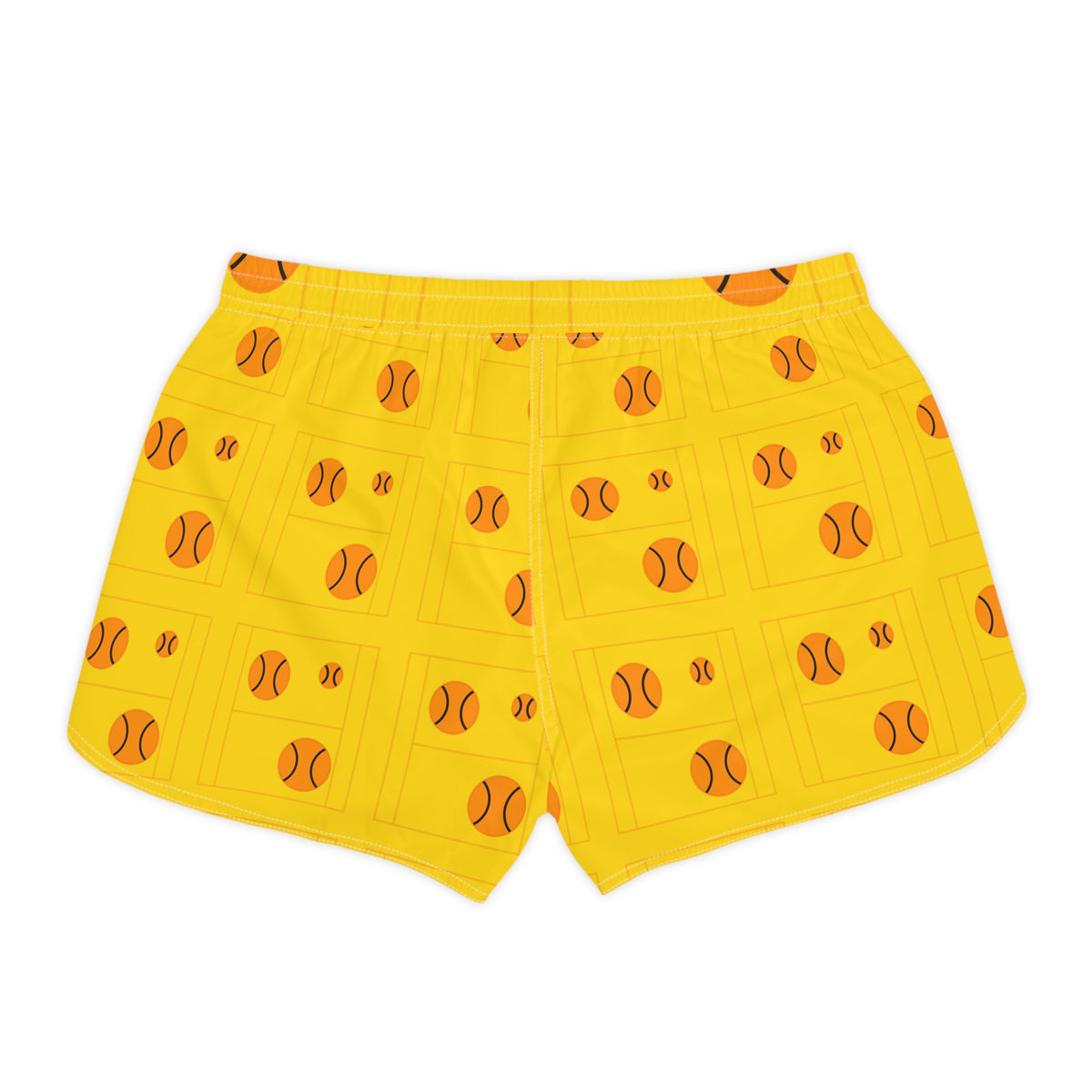 Tennis Neon Citrus Baseline Seam Women's Athletic Shorts with Pockets