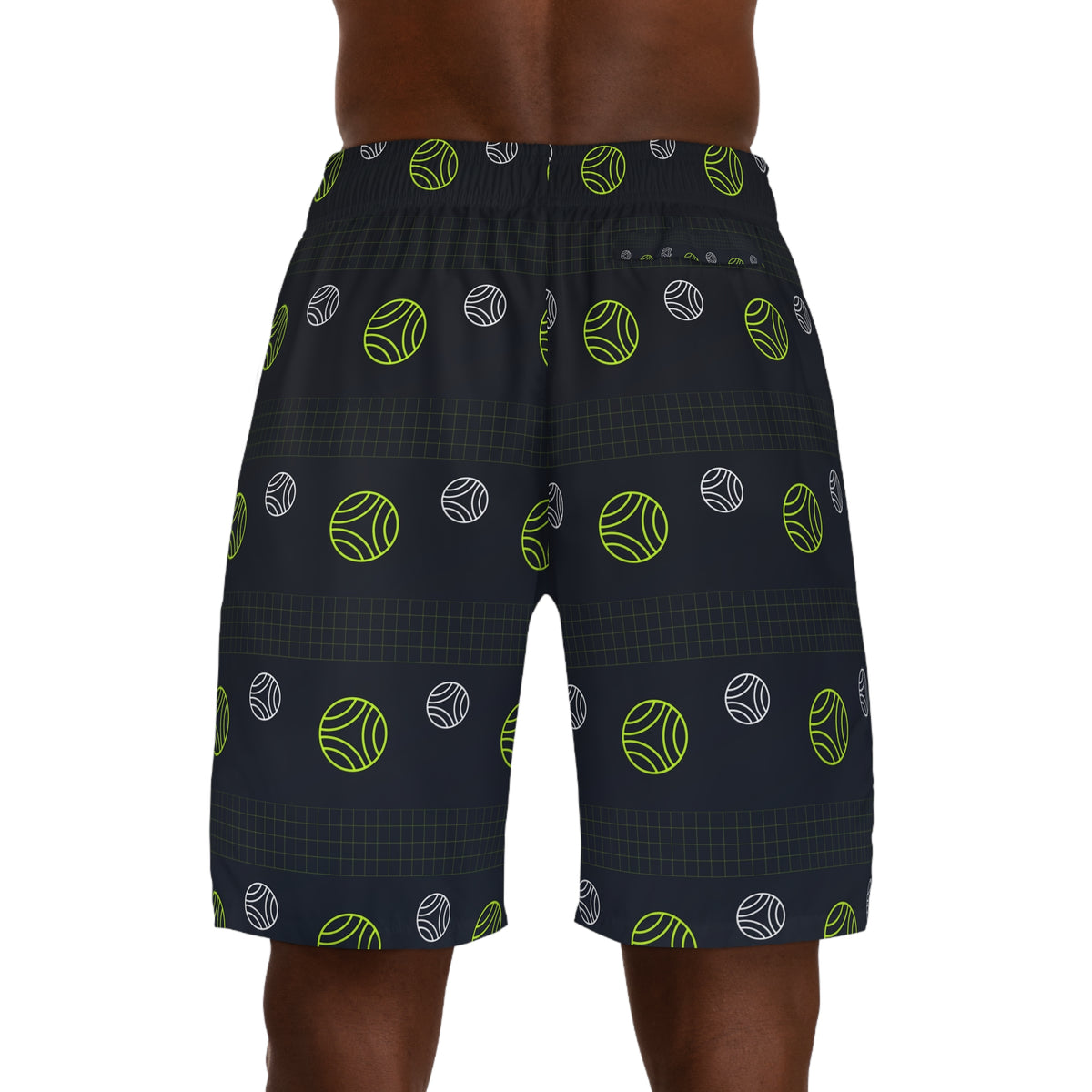 Volleyball Volt Night Spike Panel Men's Athletic Shorts with Pockets