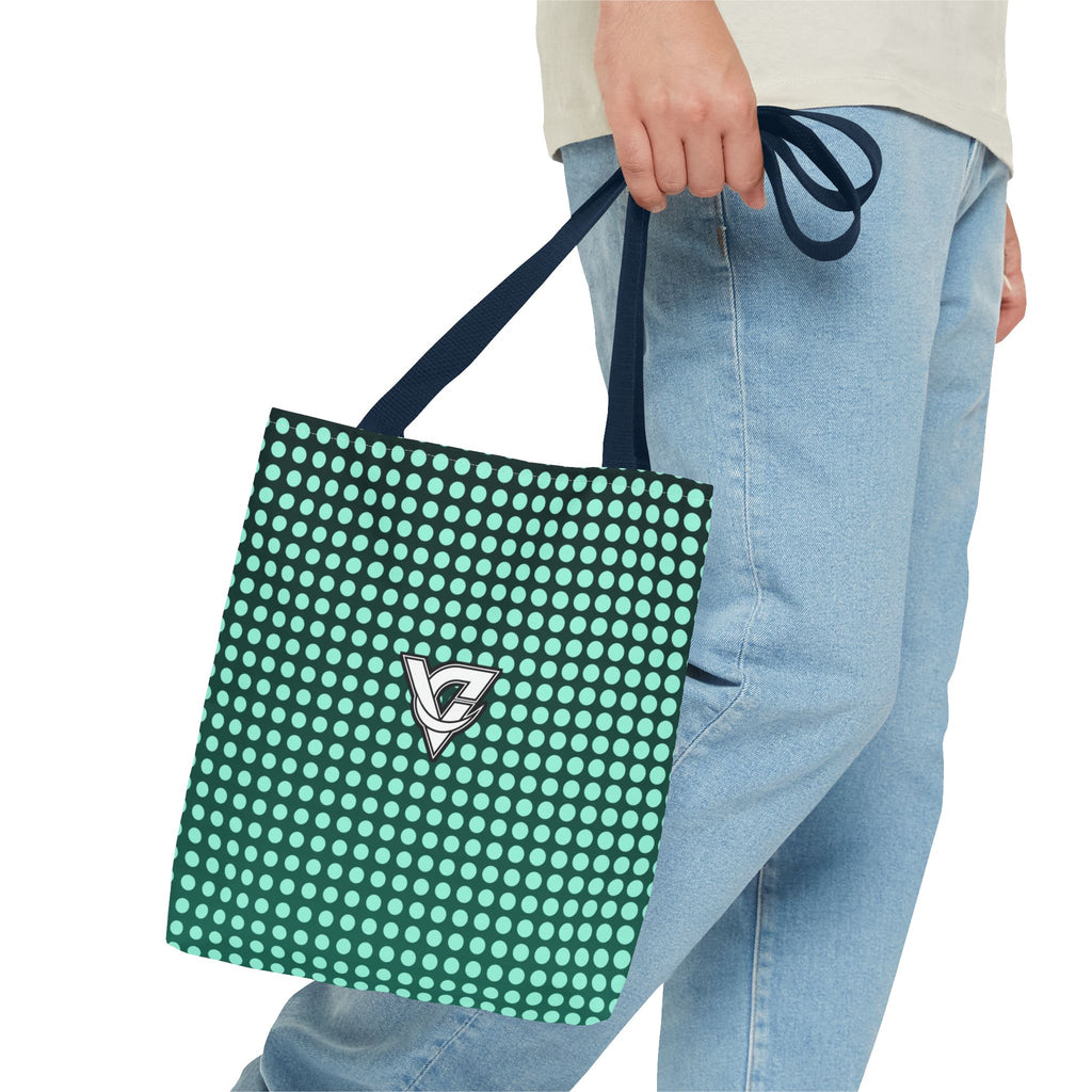 Mint Halftone Tote Bag — All-Over Print Gym & Everyday Tote