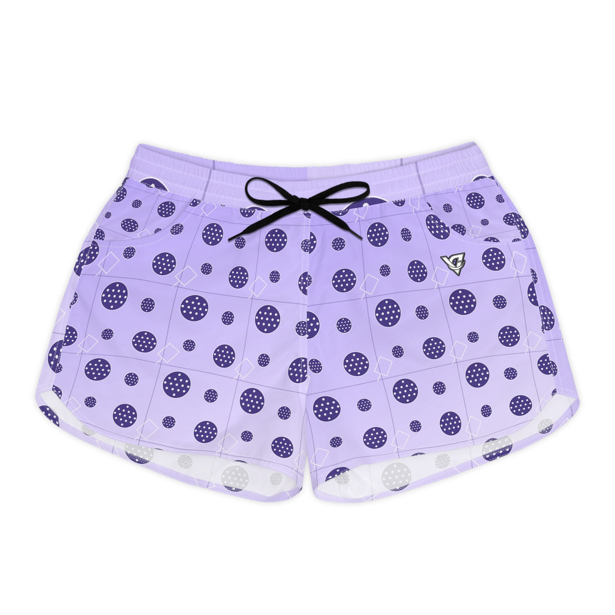 Pickleball Lavender Mist Dink Dot Women's Athletic Shorts with Pockets