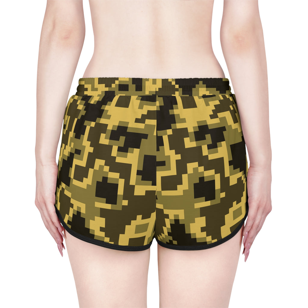 Women's Hayride Digital Camo Relaxed Shorts — All-Over Print Running & Workout Shorts