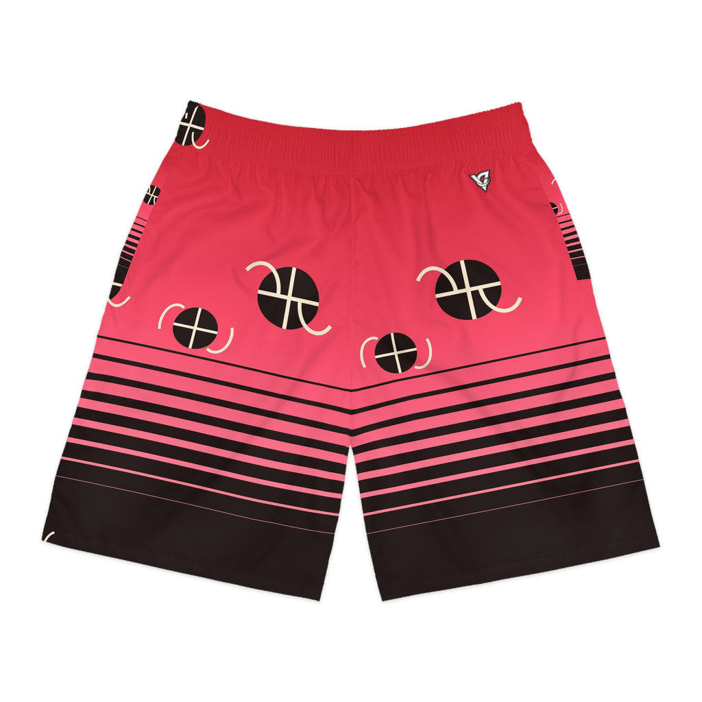 Basketball Ruby Rush Horizon Fade Men's Athletic Shorts with Pockets