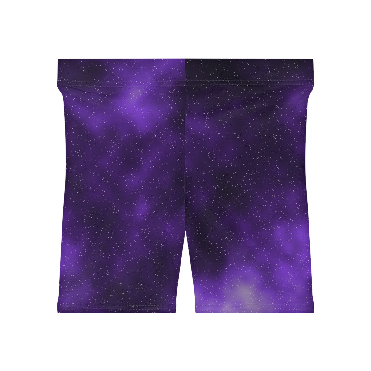 Grape Galaxy Women's Biker Shorts — High-Waist Workout Shorts