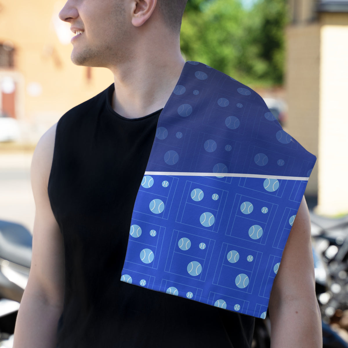 Tennis Royal Ice Baseline Seam Rally Towel