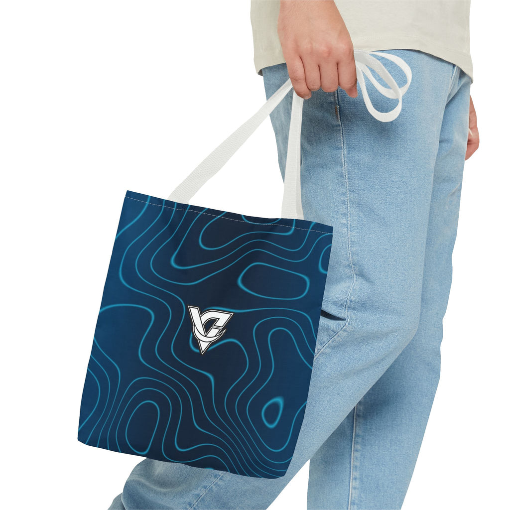 Ocean Topo Tote Bag — All-Over Print Gym & Everyday Tote