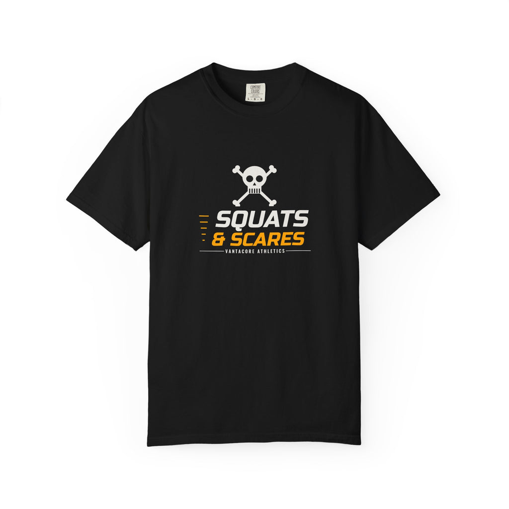 Squats & Scares | Women's Halloween Garment-Dyed Graphic Tee