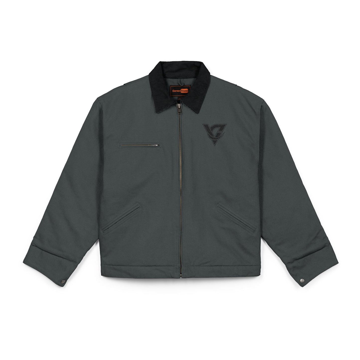 Duck Cloth Work Jacket — Rugged Brown Canvas Workwear Jacket