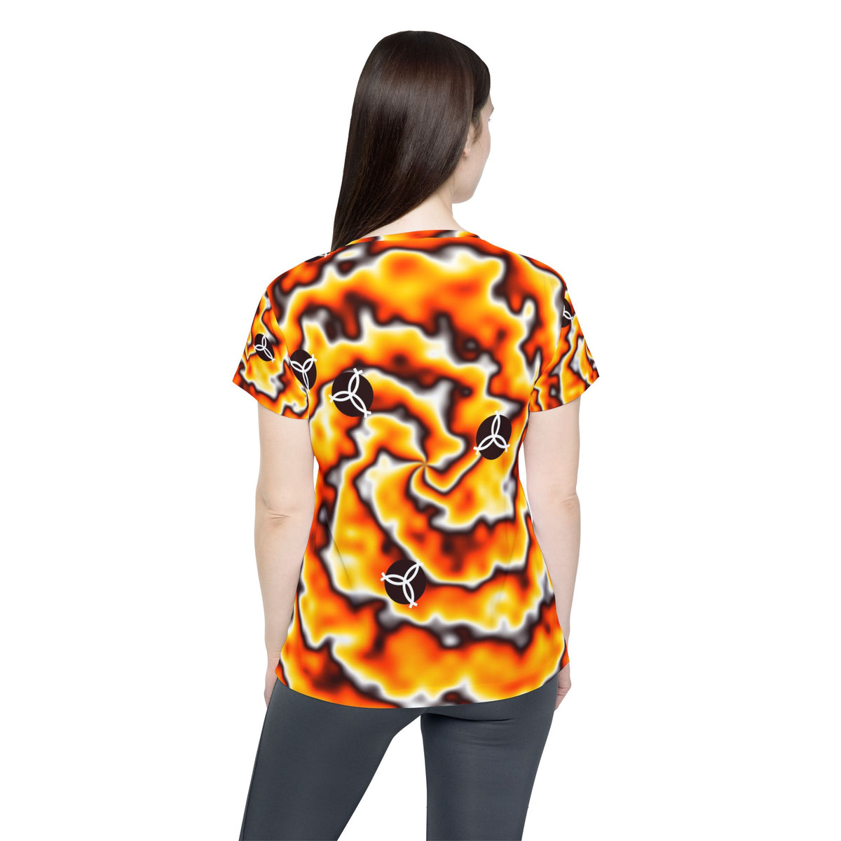 Volleyball Solar Flare Tie-Dye Spin Women's Sports Jersey