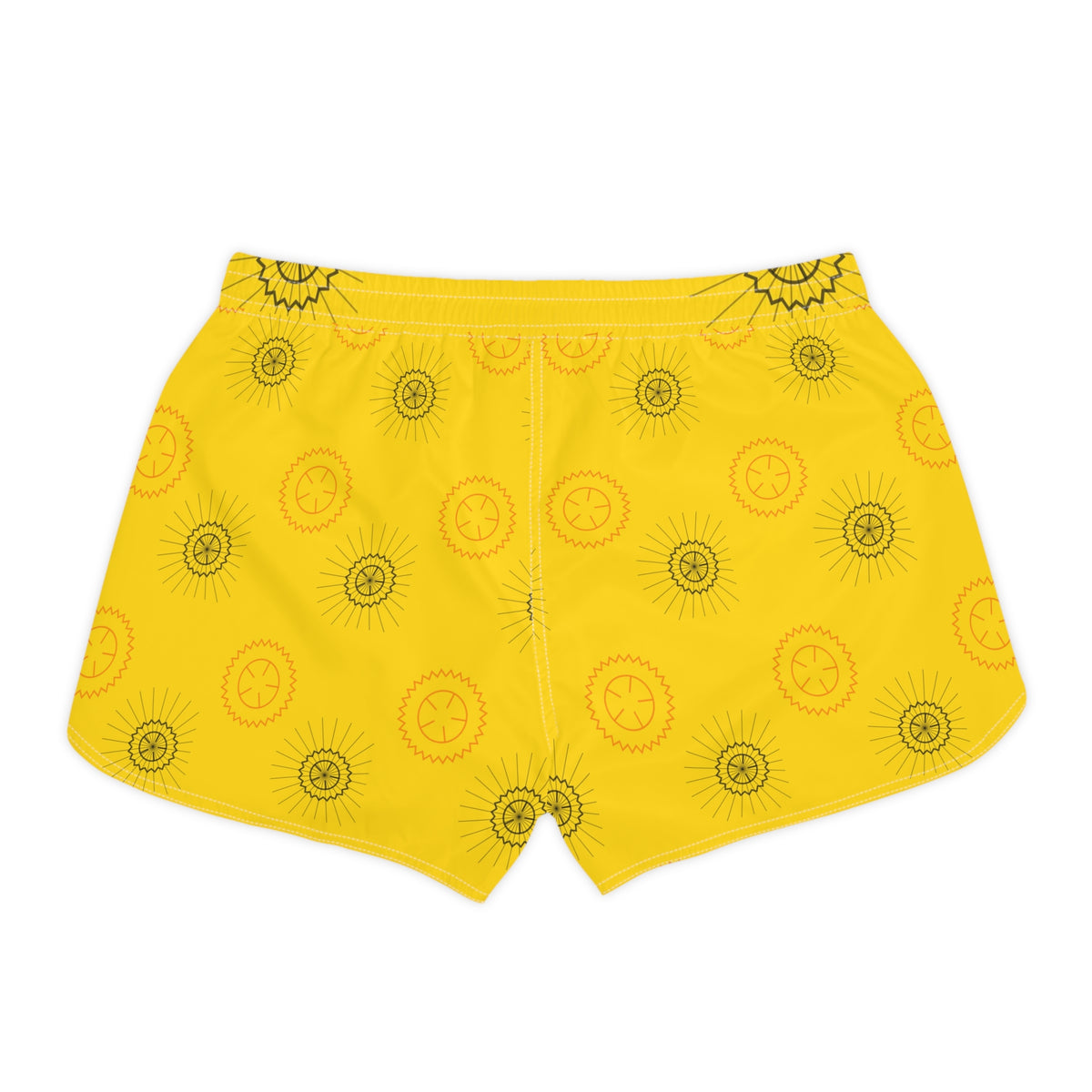 Cycling Neon Citrus Chainring Women's Athletic Shorts with Pockets