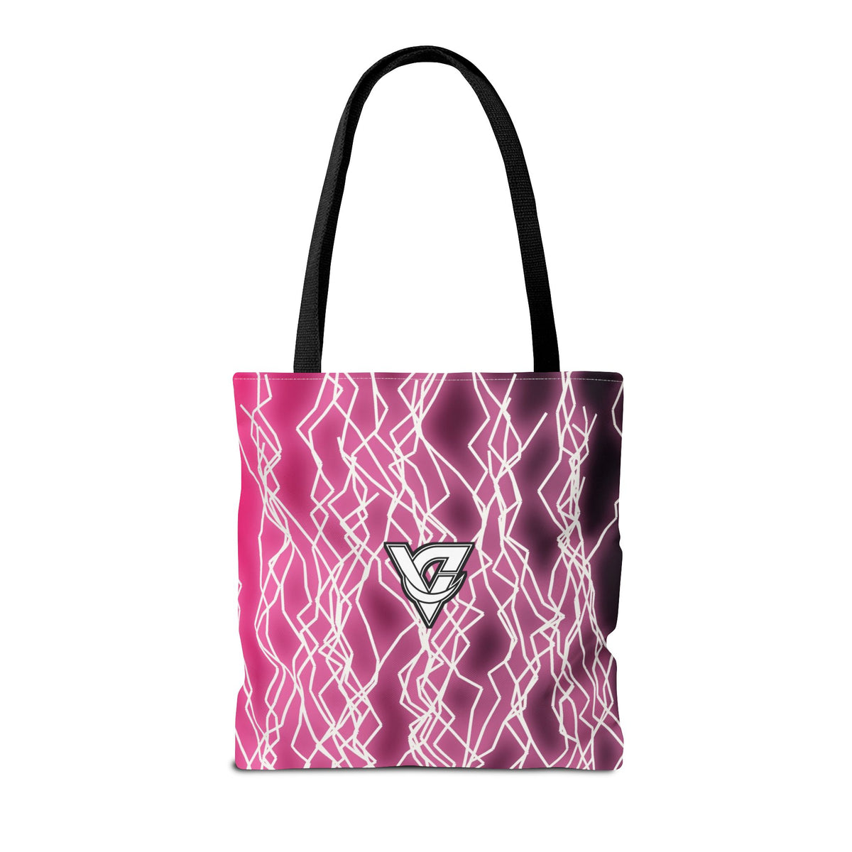 Hot Pink Lightning Tote Bag — All-Over Print Gym & Everyday Tote