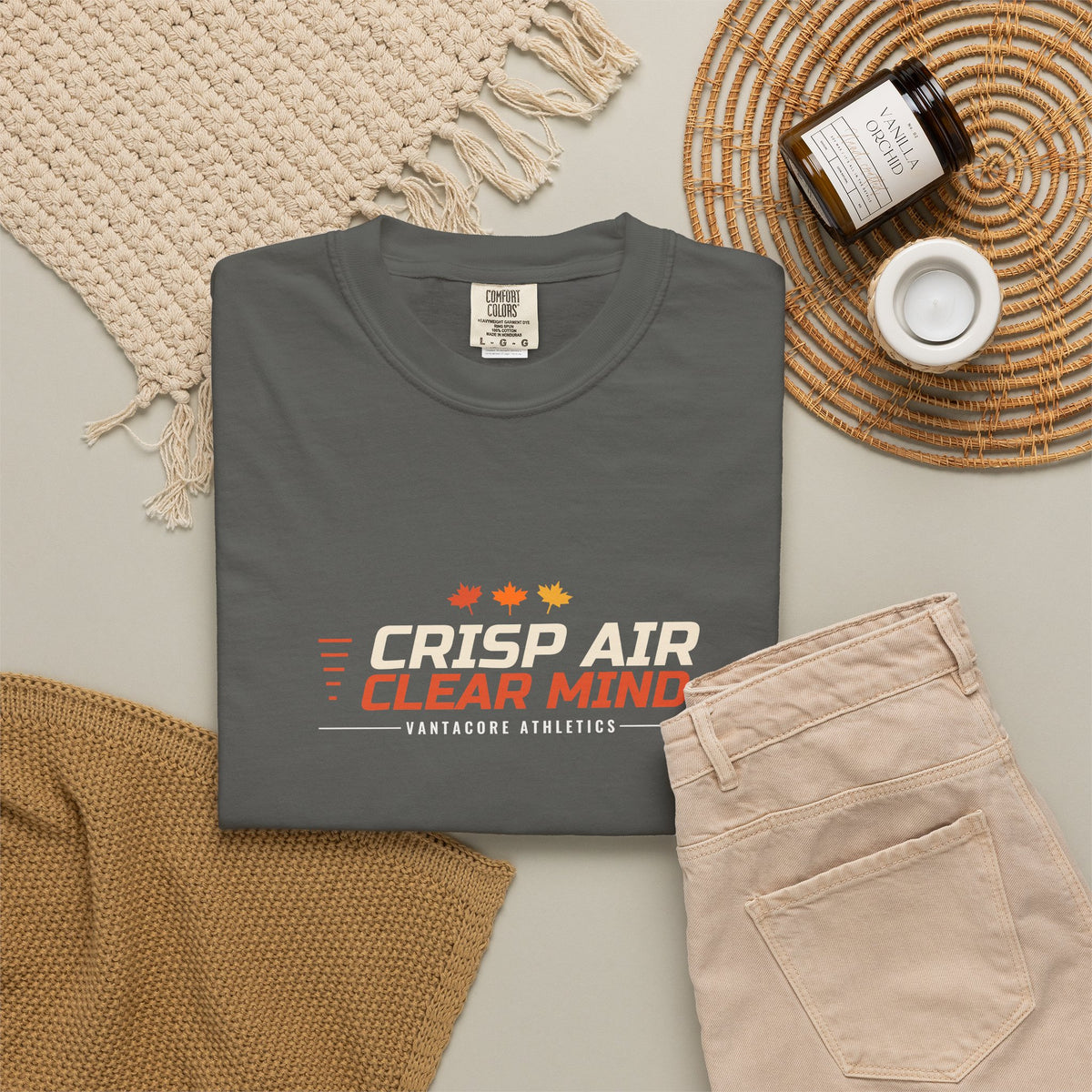 Crisp Air Clear Mind | Women's Garment-Dyed Graphic Tee