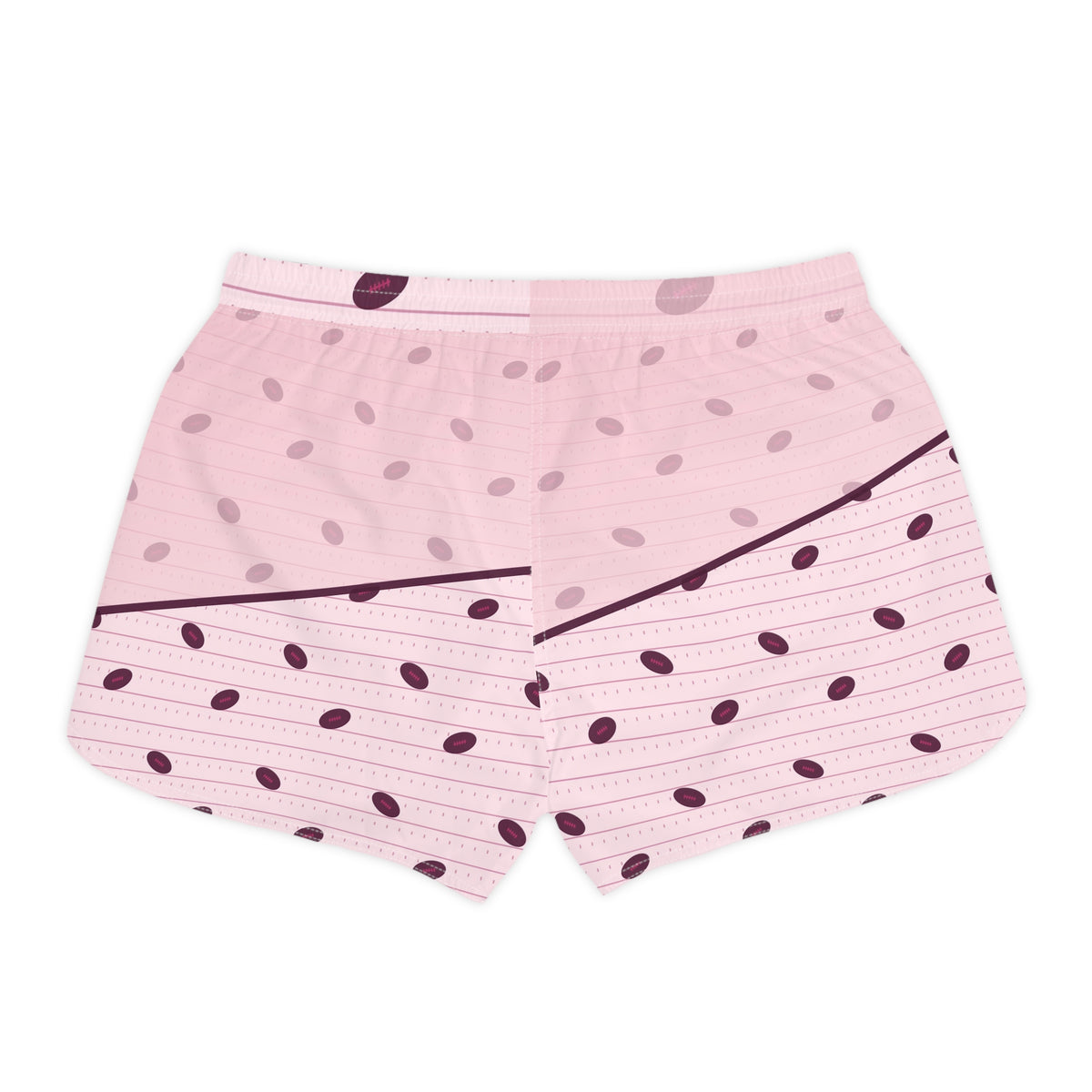 Football Blush Rose Gridiron Women's Athletic Shorts with Pockets