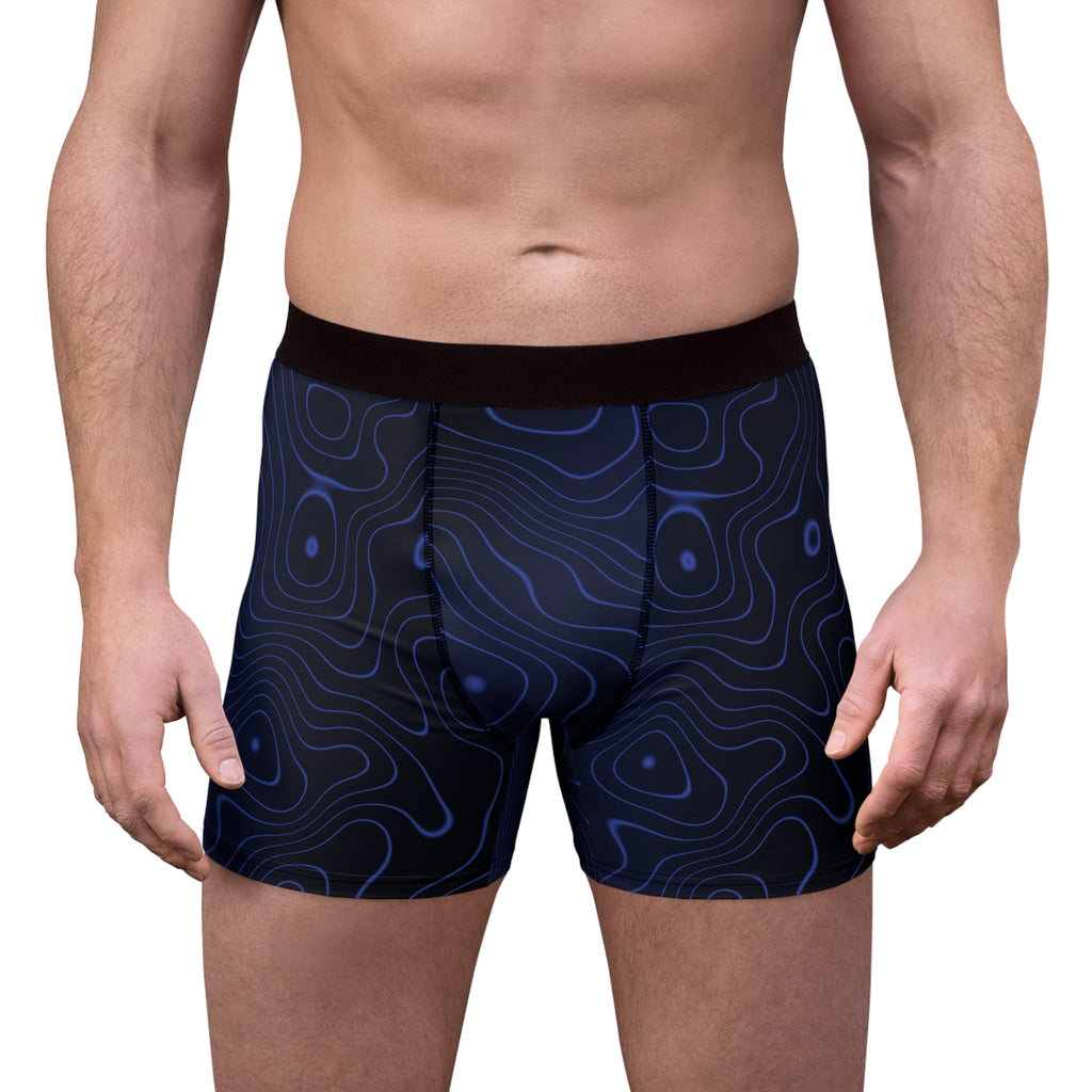 Midnight Topo Men's Boxer Briefs — Performance Underwear