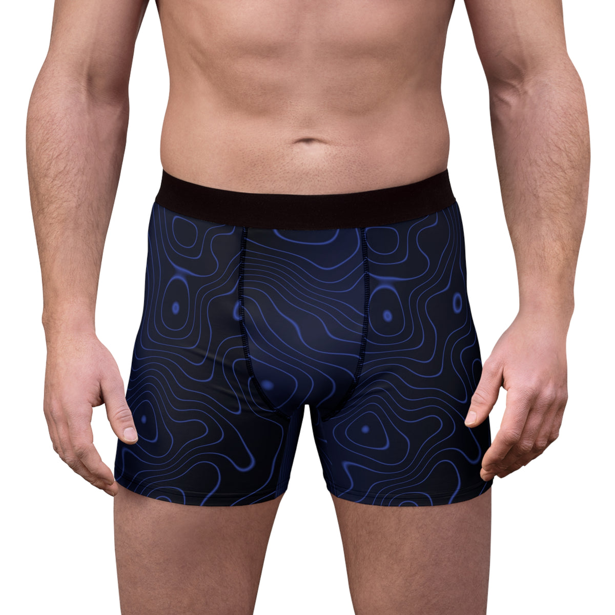 Midnight Topo Men's Boxer Briefs — Performance Underwear