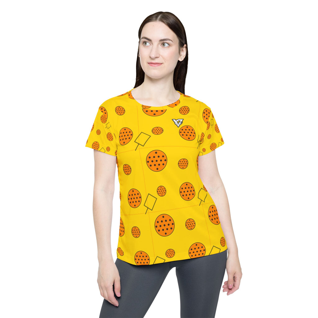 Pickleball Neon Citrus Dink Dot Women's Sports Jersey