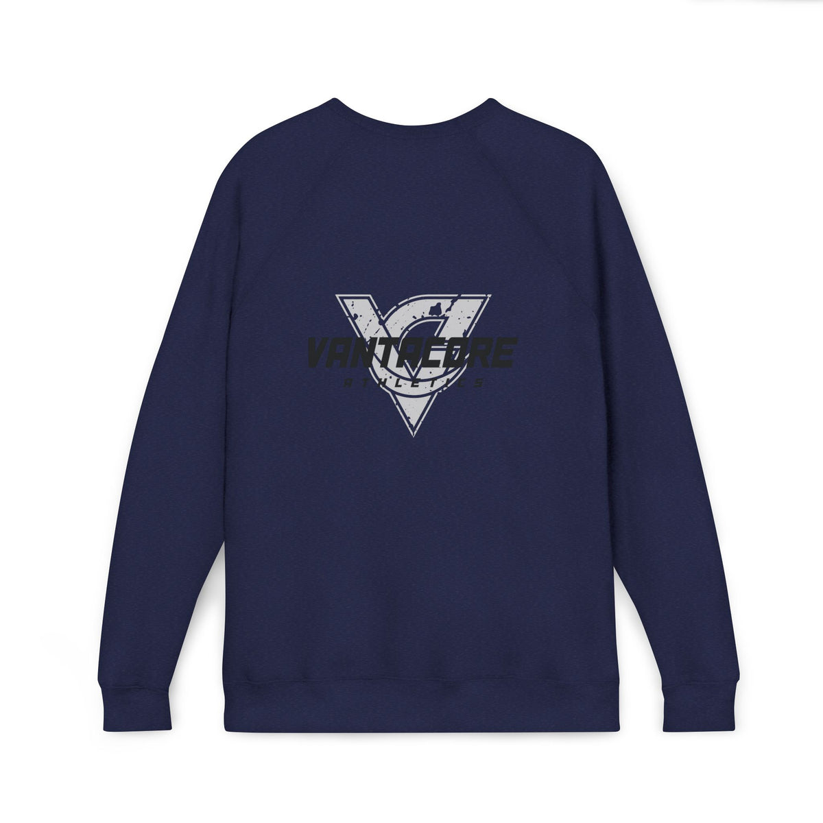 Motivational Raglan Sweatshirt — "Show Up. Work Hard. Repeat." Crewneck