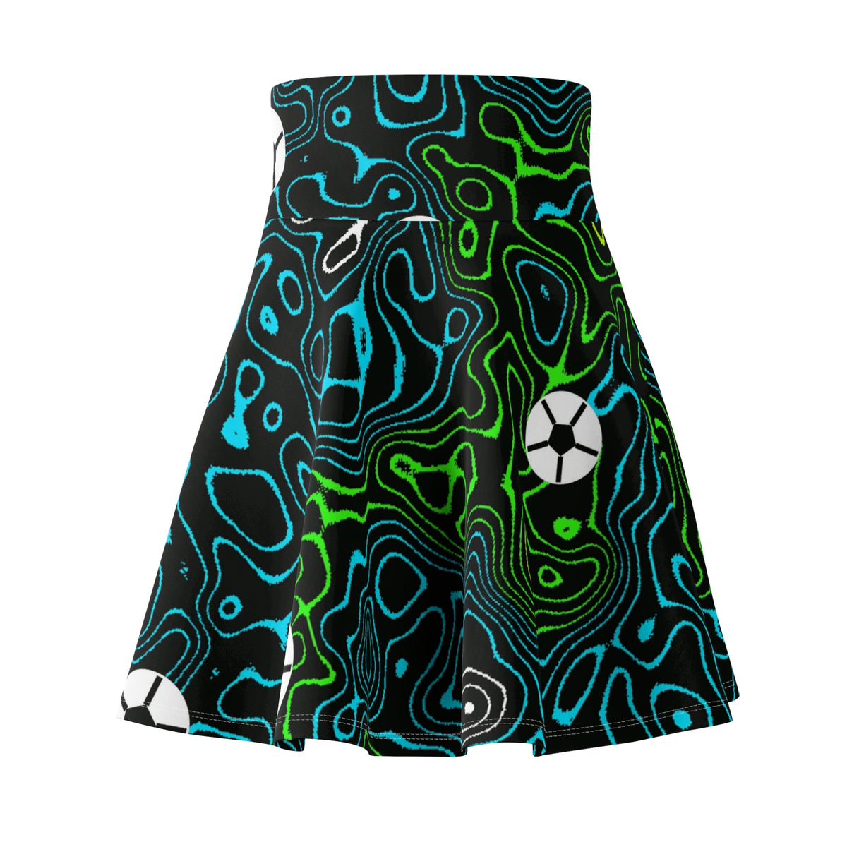 Soccer Lime Riot Topo Trail Women's Athletic Skater Skirt