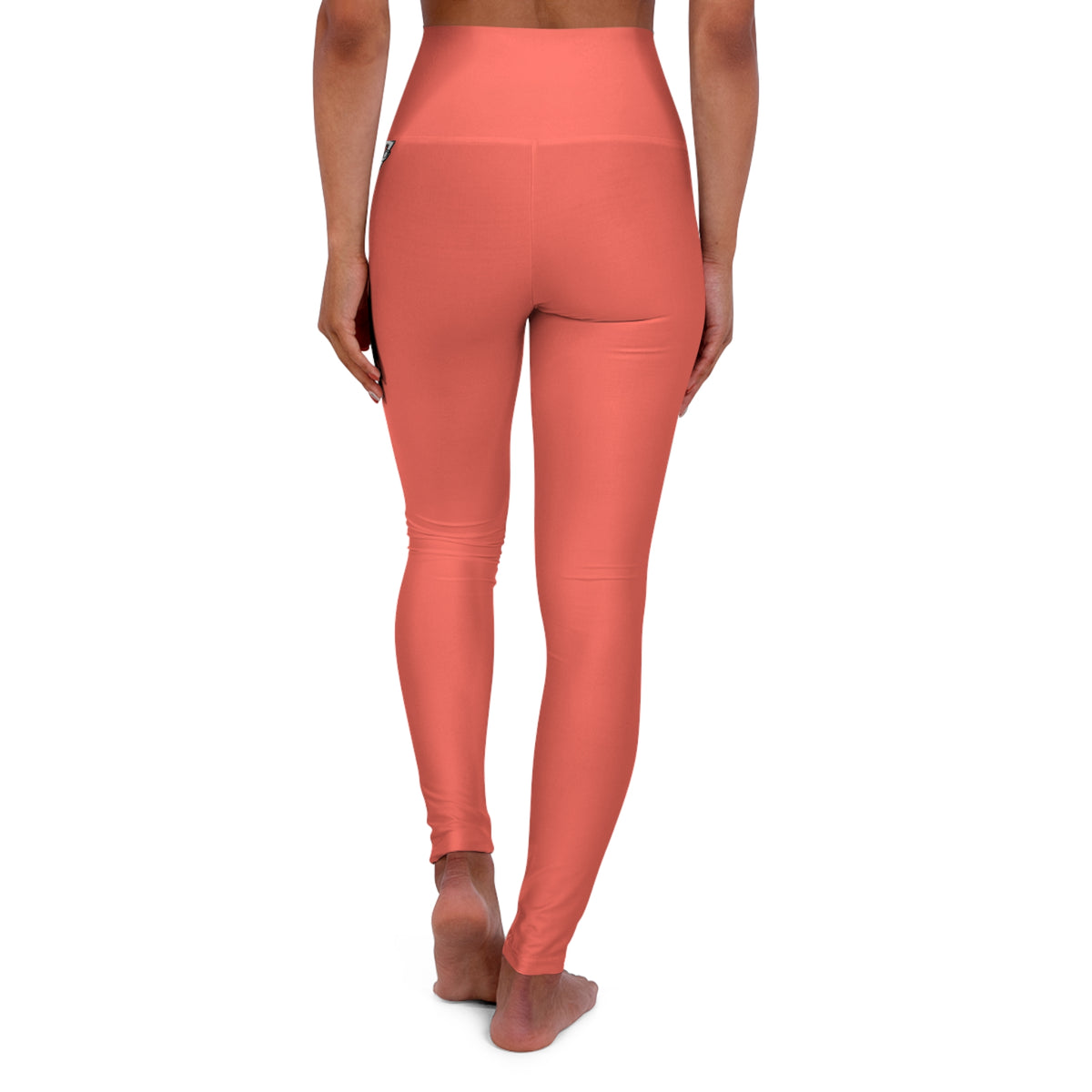 Coral Essential High-Waisted Yoga Leggings (AOP)