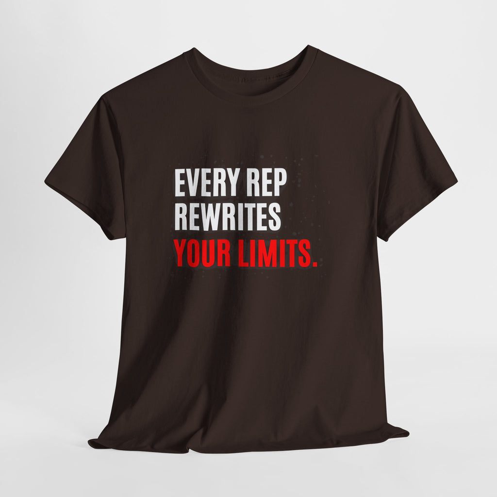 Every Rep Rewrites Your Limits | Motivational Gym T-Shirt