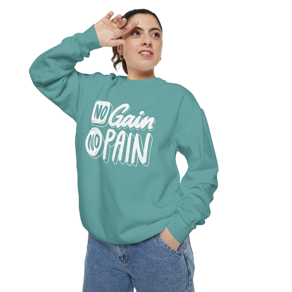 No Gain No Pain Sweatshirt | Motivational Fitness Crewneck