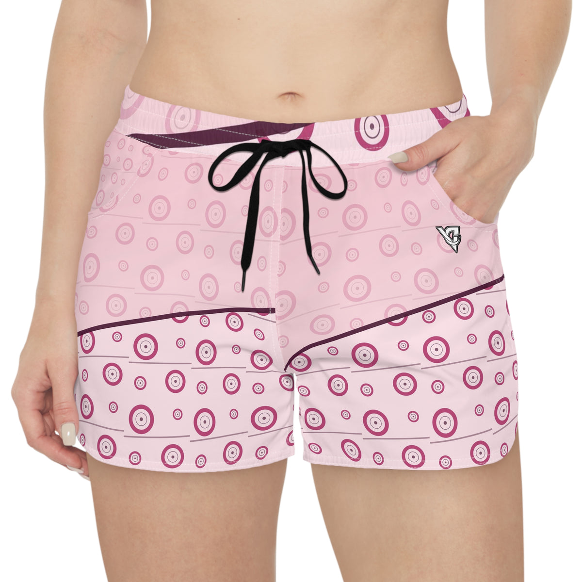 Training & Gym Blush Rose Iron Plate Women's Athletic Shorts with Pockets