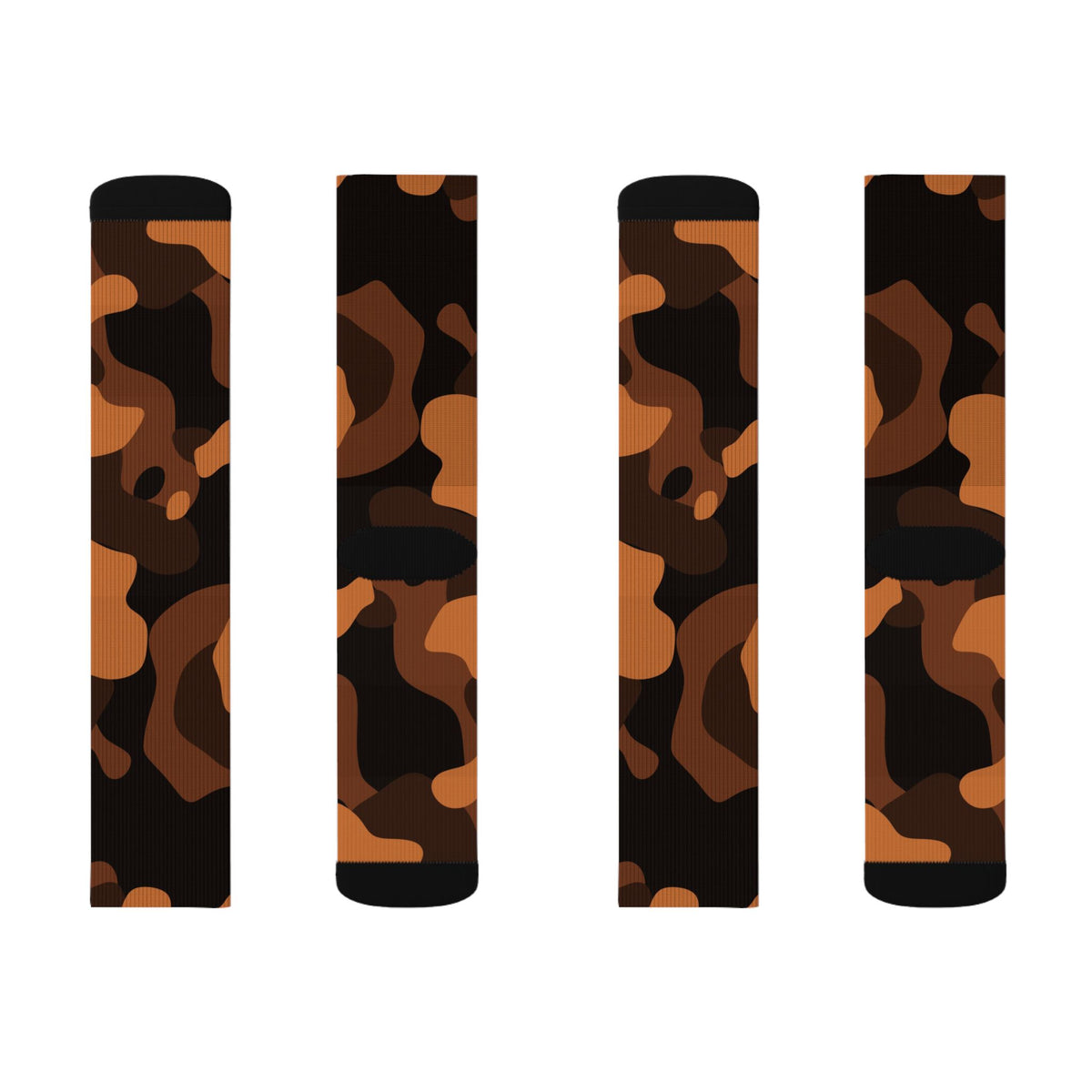 Copper Camo Athletic Crew Socks