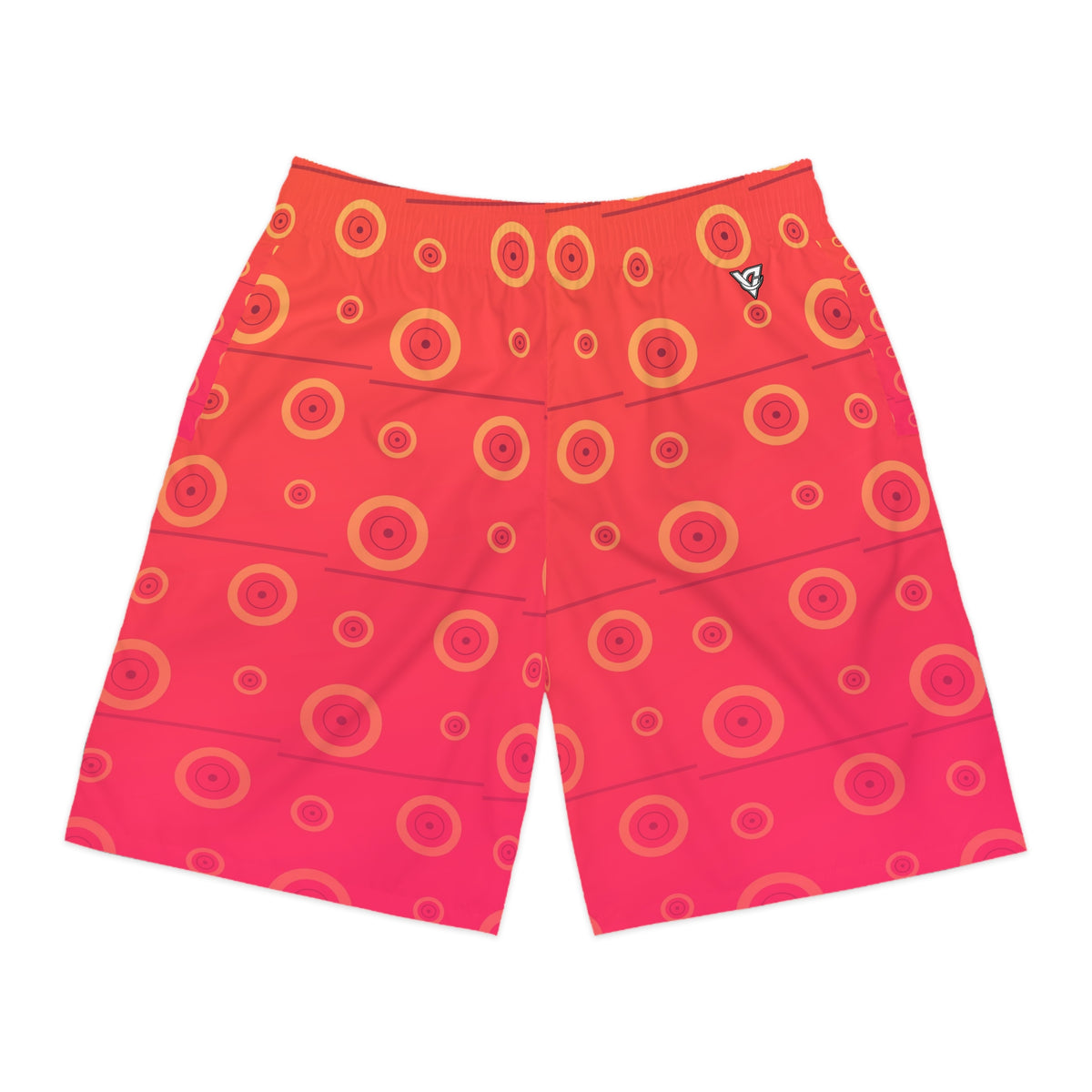 Training & Gym Sunset Fade Iron Plate Men's Athletic Shorts with Pockets