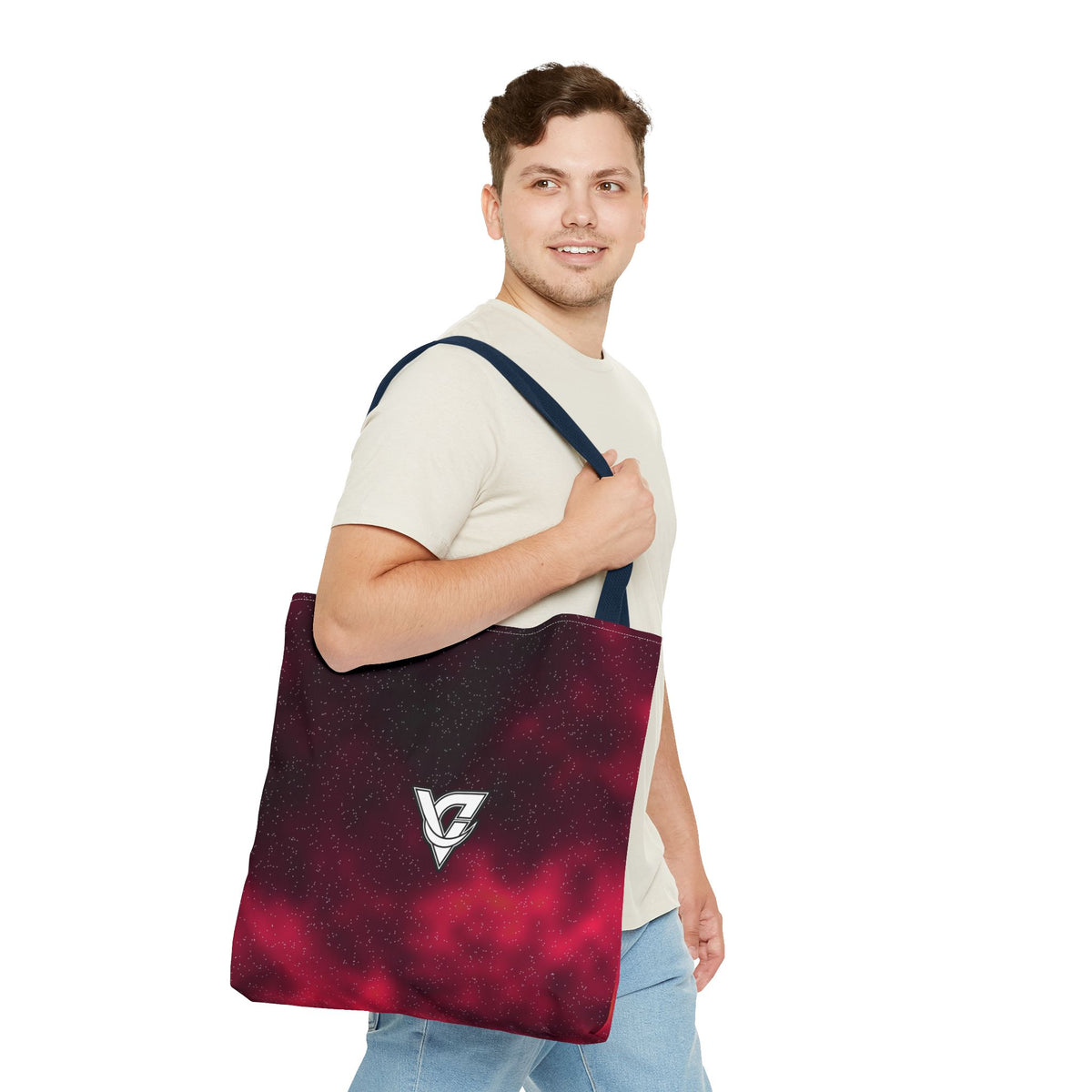 Infrared Galaxy Tote Bag — All-Over Print Gym & Everyday Tote