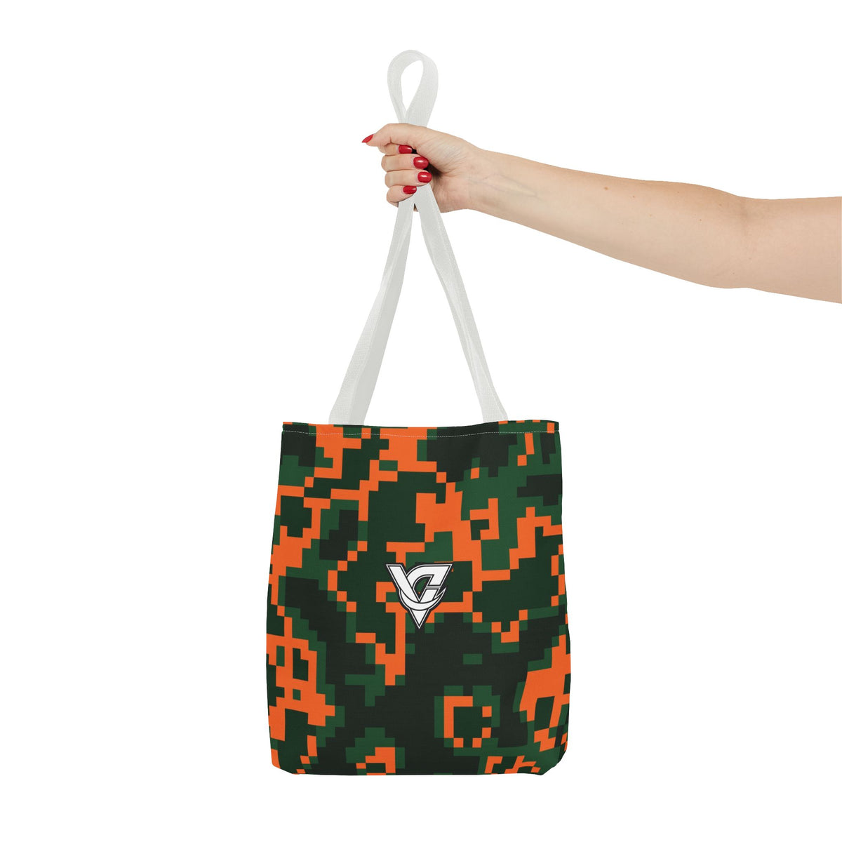 Evergreen Ember Digital Camo Tote Bag — All-Over Print Gym & Everyday Tote