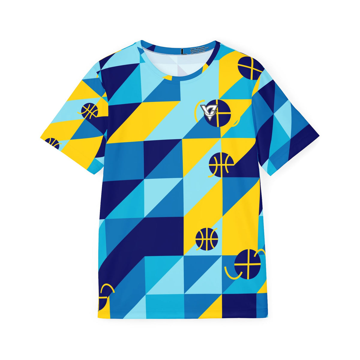 Basketball Cobalt Spark Prism Block Men's Sports Jersey