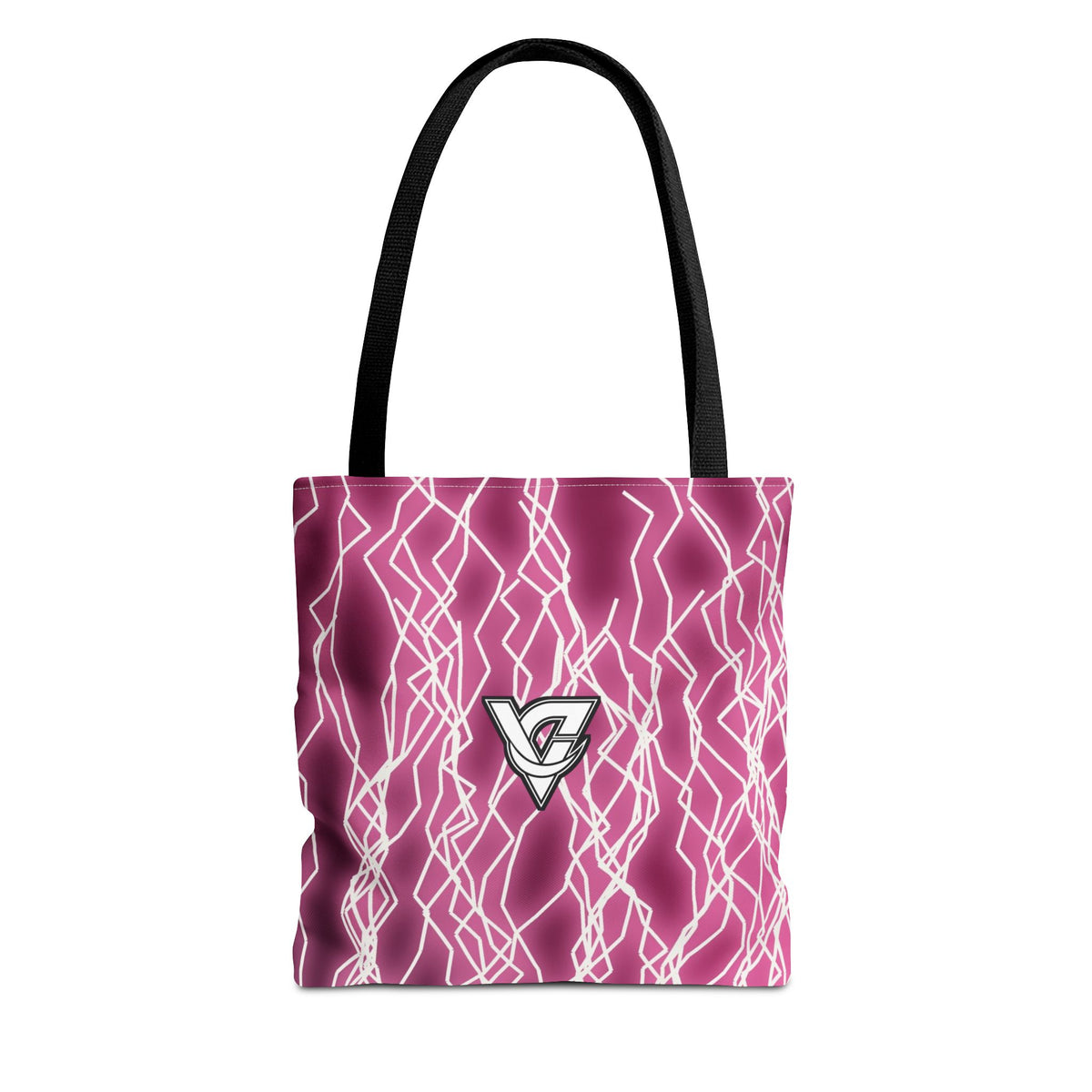 Hot Pink Lightning Tote Bag — All-Over Print Gym & Everyday Tote