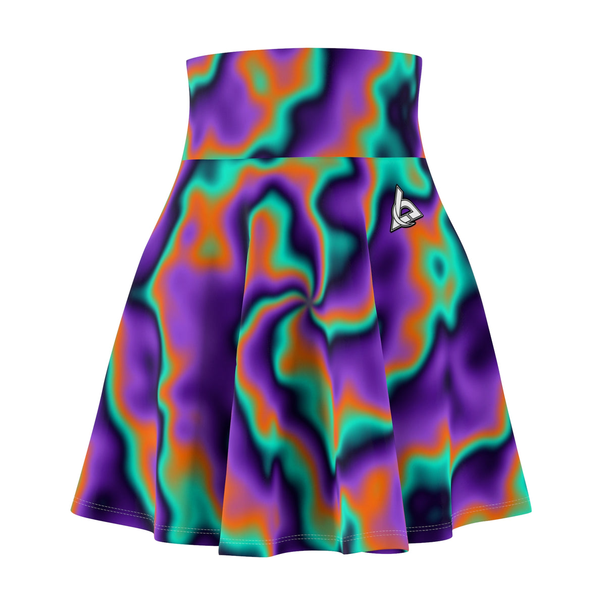Yoga Galaxy Glow Tie-Dye Spin Women's Athletic Skater Skirt