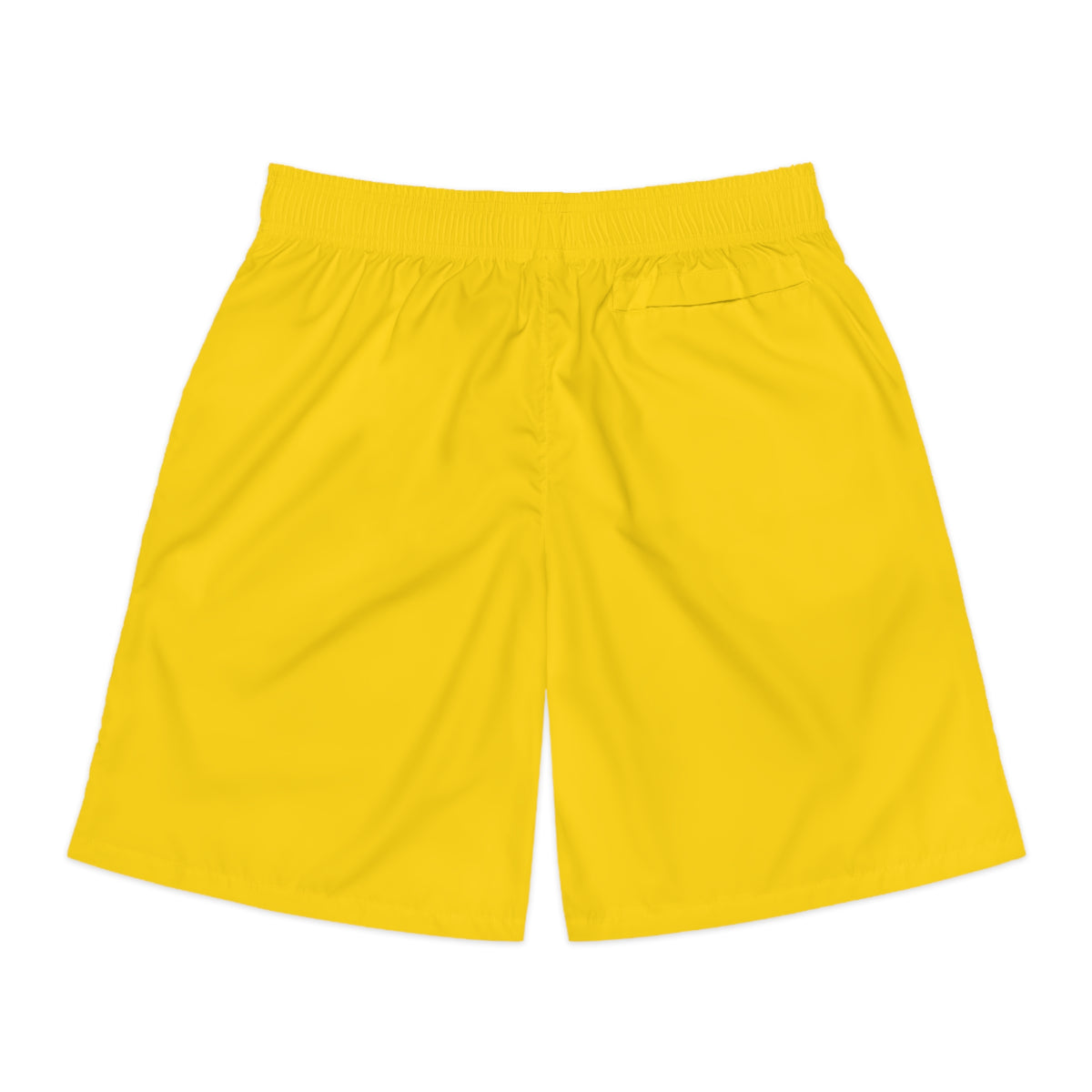 Vantacore Solid Sunshine Yellow Men's Athletic Shorts with Pockets