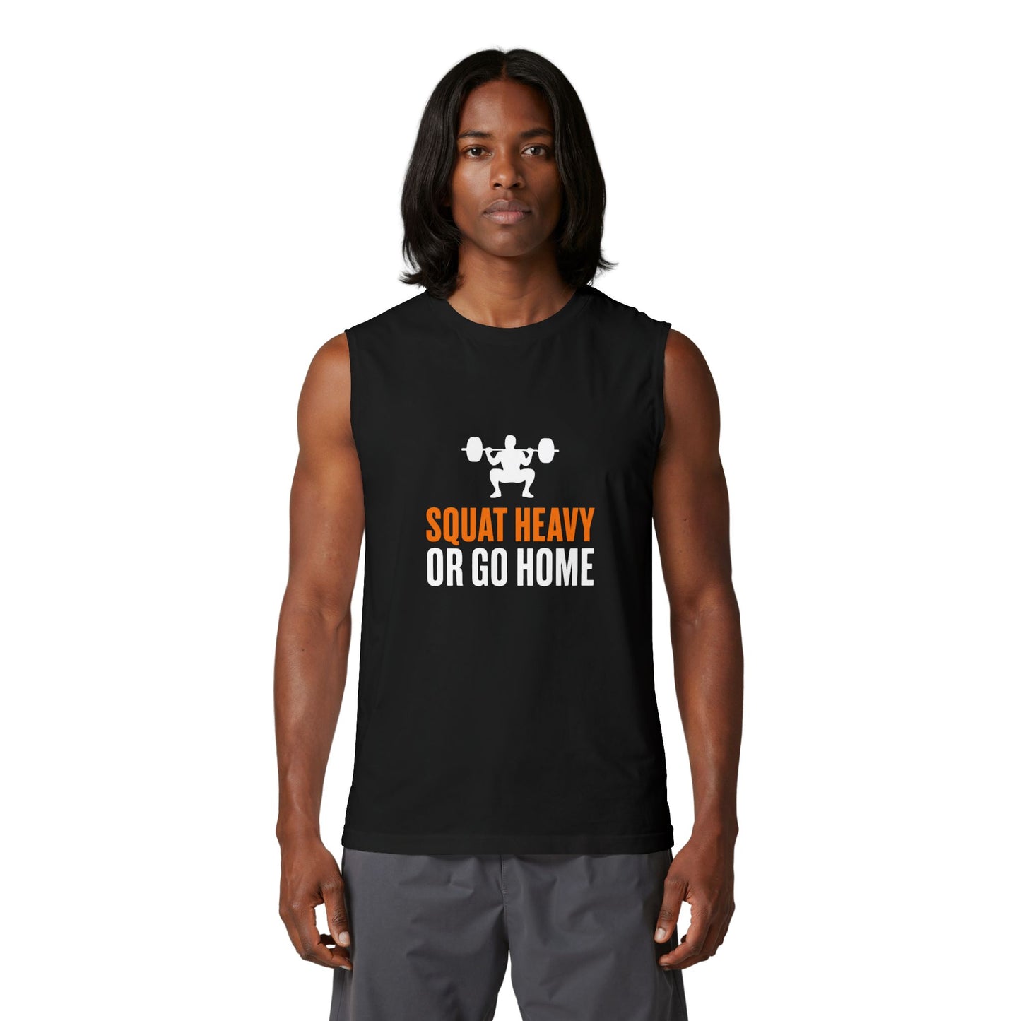 Squat Heavy or Go Home Muscle Tank — Weightlifting Gym Tank Top