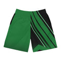 Men's Forest Green & Black Running Jogger Shorts with Pockets — Athletic Performance