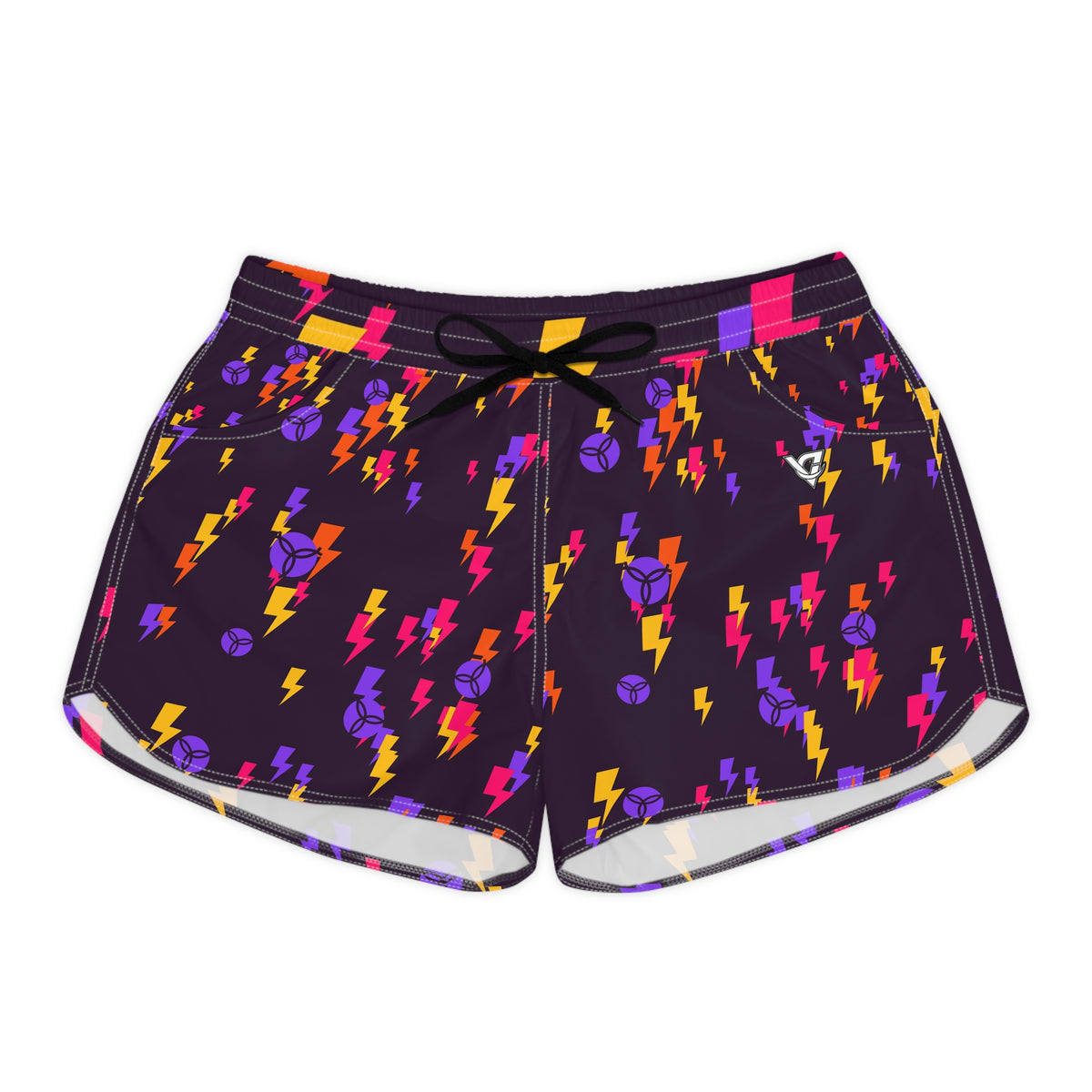 Volleyball Berry Blast Bolt Strike Women's Athletic Shorts with Pockets