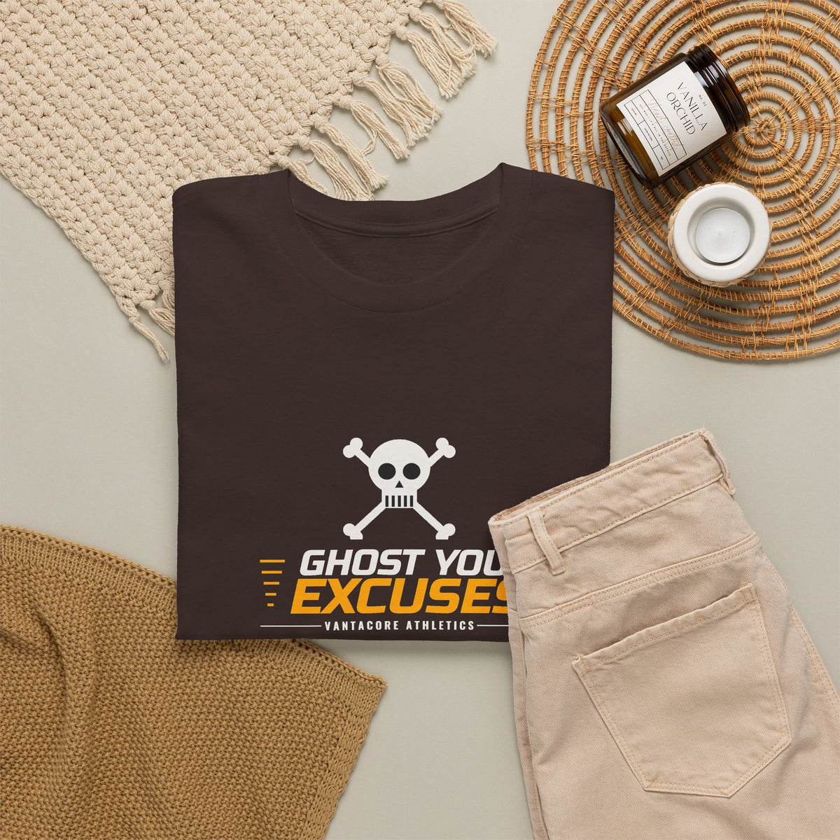 Ghost Your Excuses | Men's Halloween Graphic Gym T-Shirt