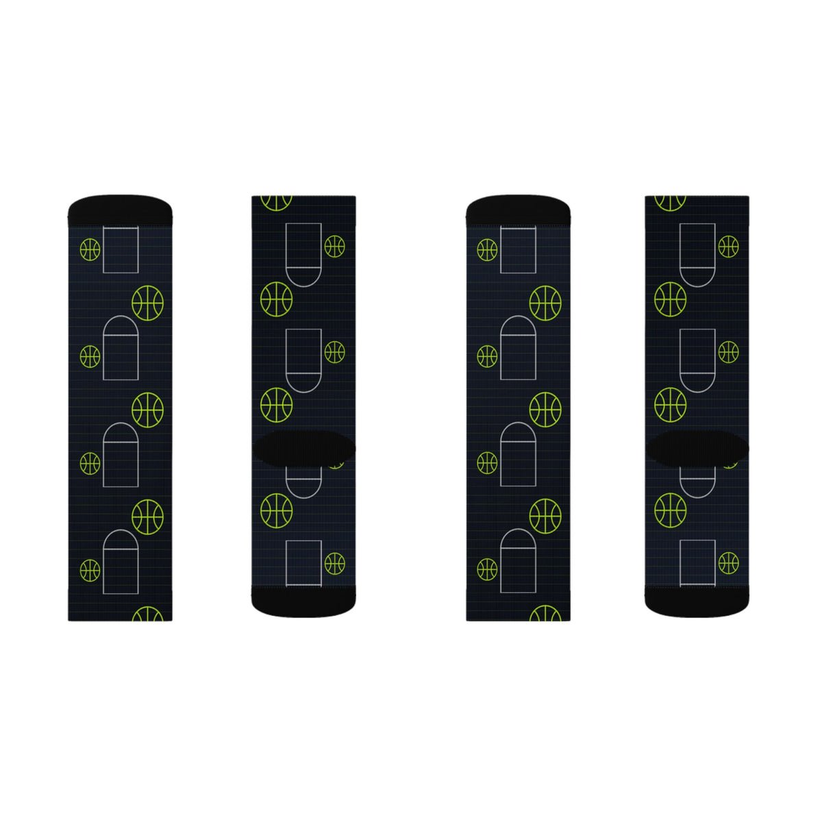 Basketball Volt Night Court Seam Athletic Crew Socks