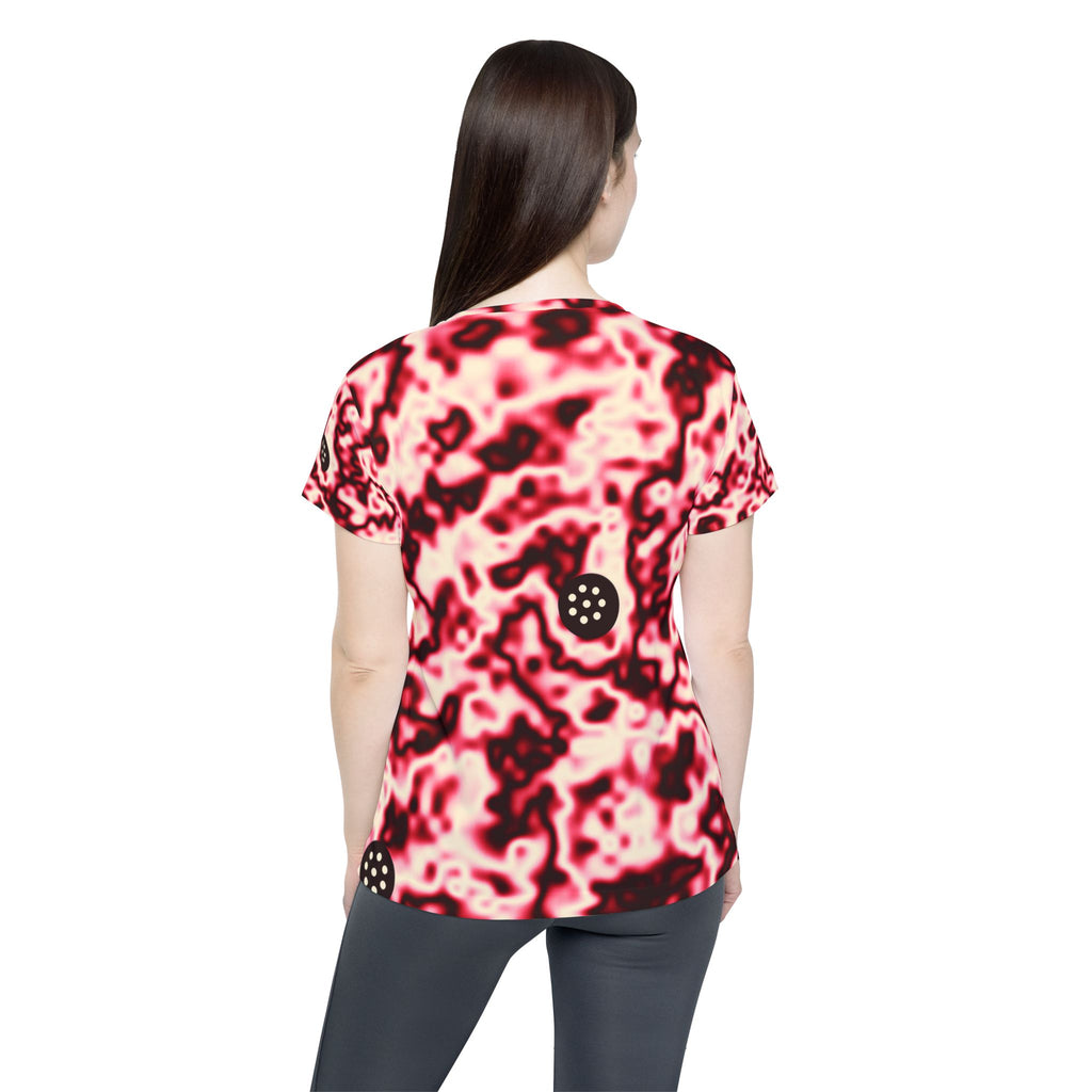 Pickleball Ruby Rush Marble Flow Women's Sports Jersey