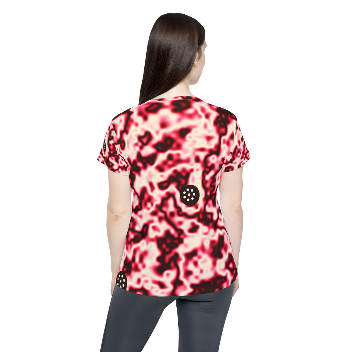 Pickleball Ruby Rush Marble Flow Women's Sports Jersey