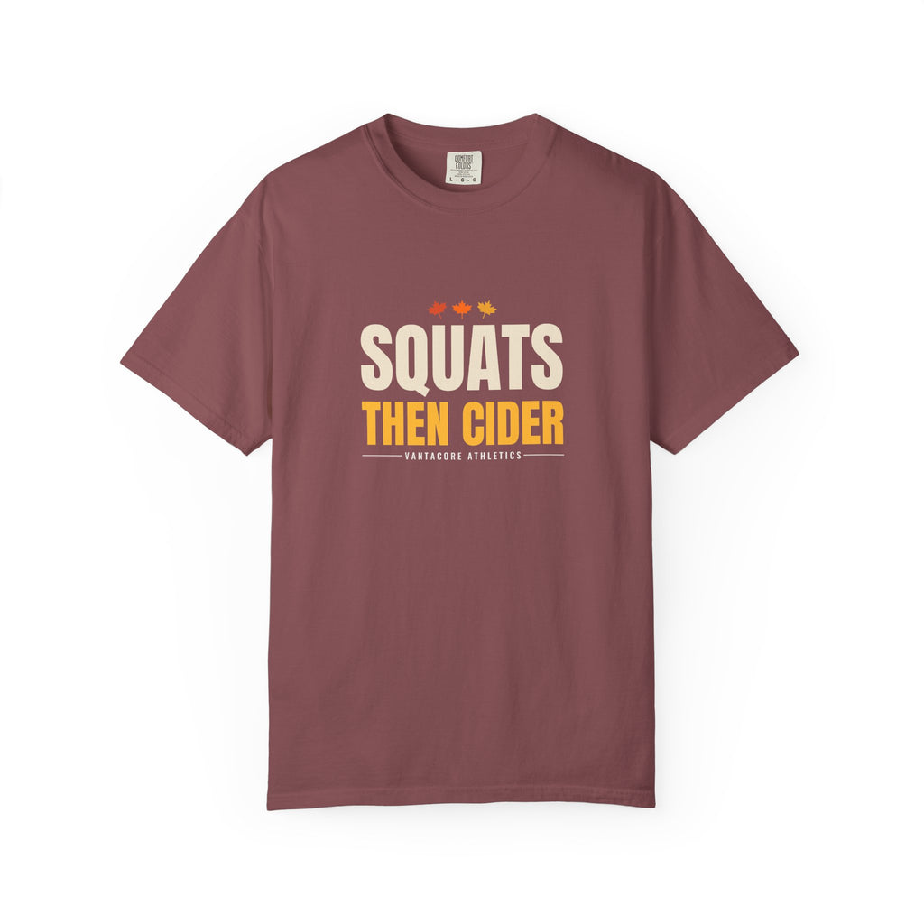 Squats Then Cider | Women's Garment-Dyed Graphic Tee