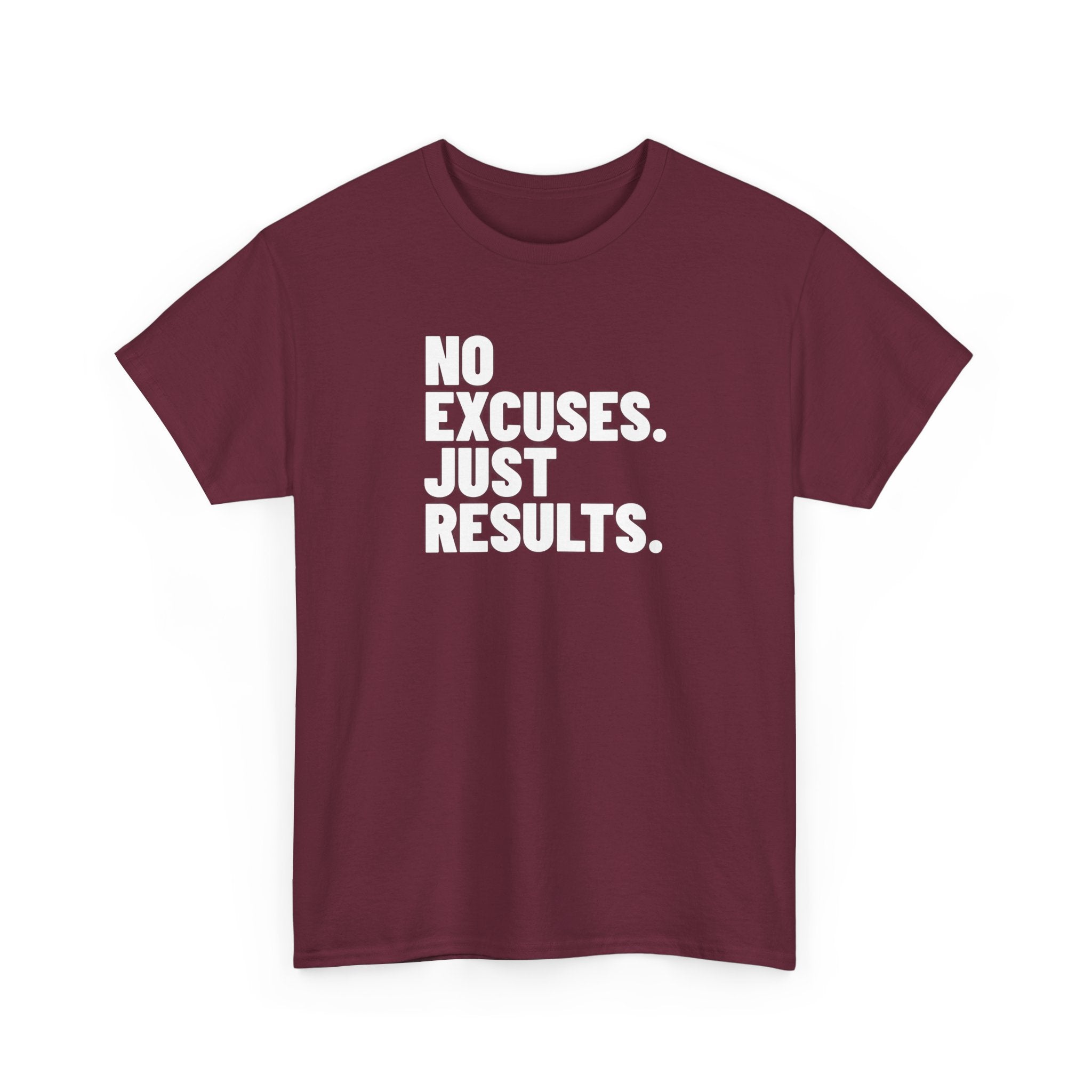 No Excuses Just Results | Motivational Fitness T-Shirt